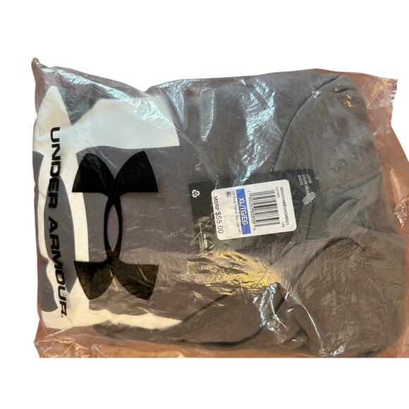 Under Armour Men's Rival Fleece Big Logo‎ Hoodie-Gray-XL-NWT - Picture 4 of 5
